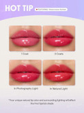 لیپ گلاس تیوپی میوه ای شیگلم | Sheglam Crystal Glaze Moisturizing Lip Care رنگ BERRY SMOOTHIE
