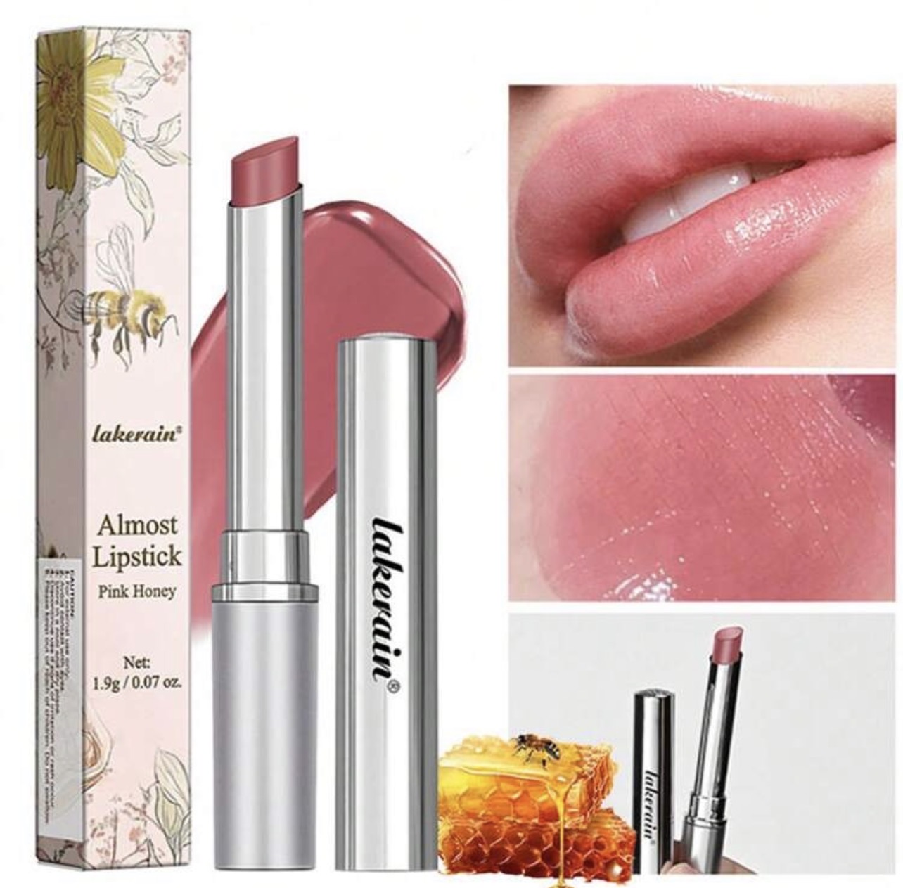 رژ لب درمانی با عصاره عسل (همه کاره) تینت لب، بالم لب، ابرسان و مرطوب کننده لب