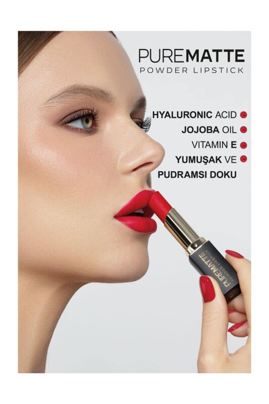 رژ لب جامد مات و مخملی گلدن رز Golden Rose مدل Pure Matt شماره 1۰۸