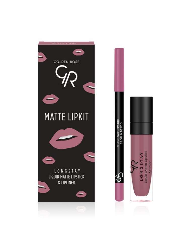کیت رژ لب و خط لب مدل مات و با دوام رنگ ROSE TAUPE