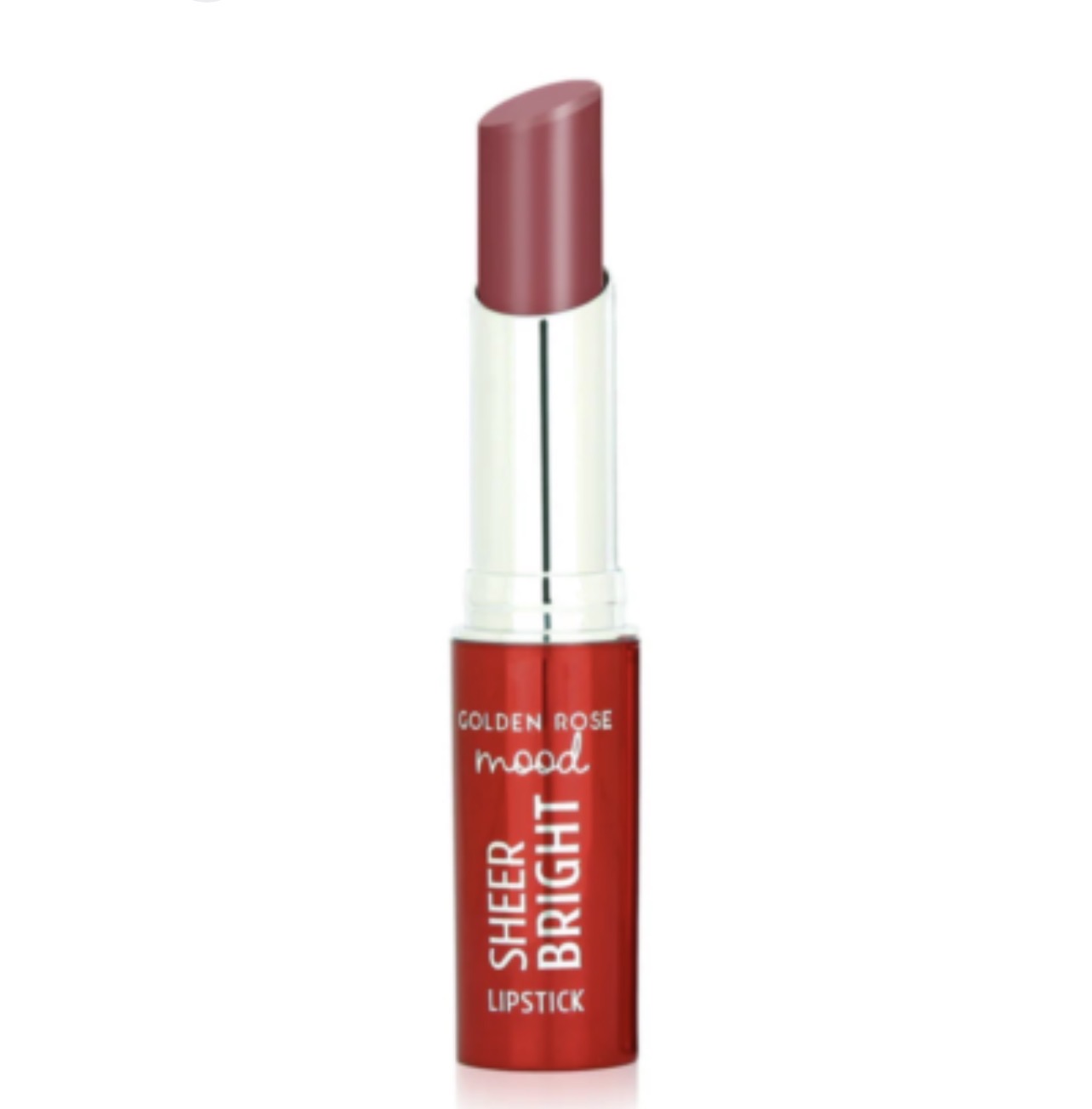 رژ لب براق گلدن رز Golden Rose مدل Sheer Bright رنگ Mood Mauve شماره 107