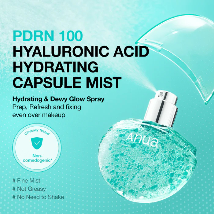 میست آبرسان و کپسولی آنوا (Anua PDRN & Hyaluronic Acid Capsule Mist)