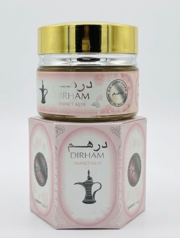 مخمریه عطر جامد درهم صورتی ارض الزعفران ۲۰ گرم