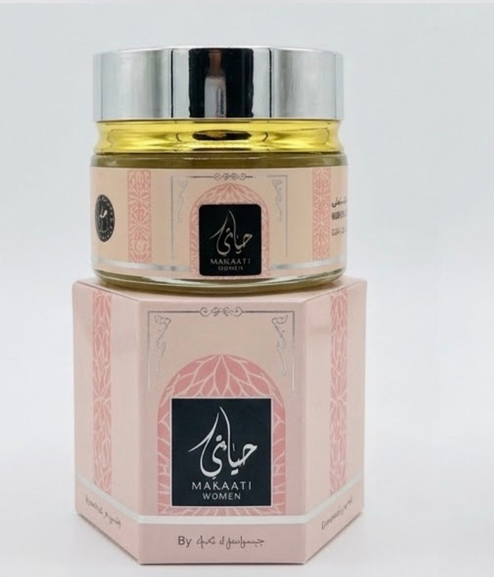 مخمریه عطر جامد حیاتی صورتی ارض الزعفران ۲۰ میل